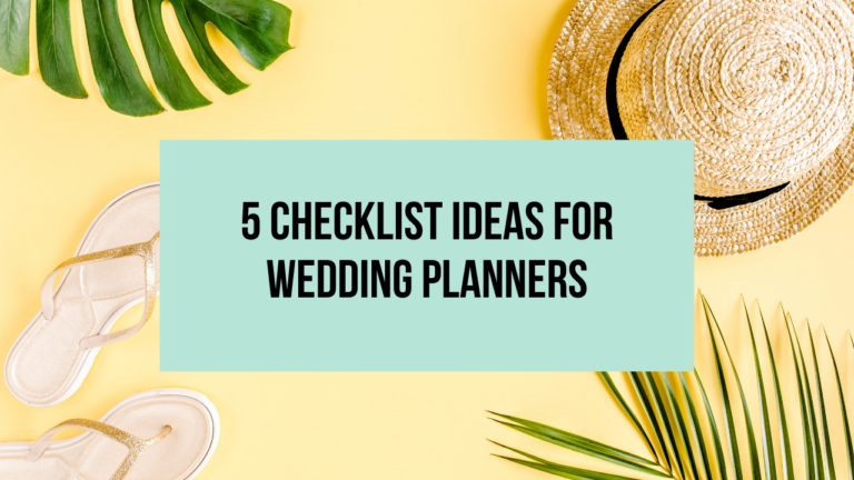 checklist ideas for wedding planners