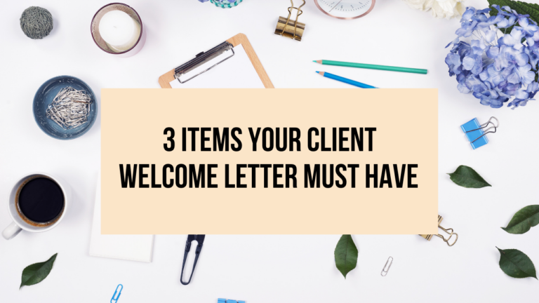 client welcome letter must have