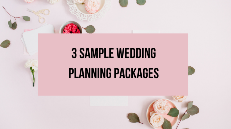 3 Sample Wedding Planning Packages